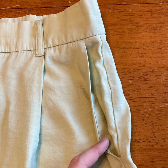 Zara Womens Size S Brat Light Green Wide Leg High Waist Trousers Pants Pleats - Picture 12 of 16